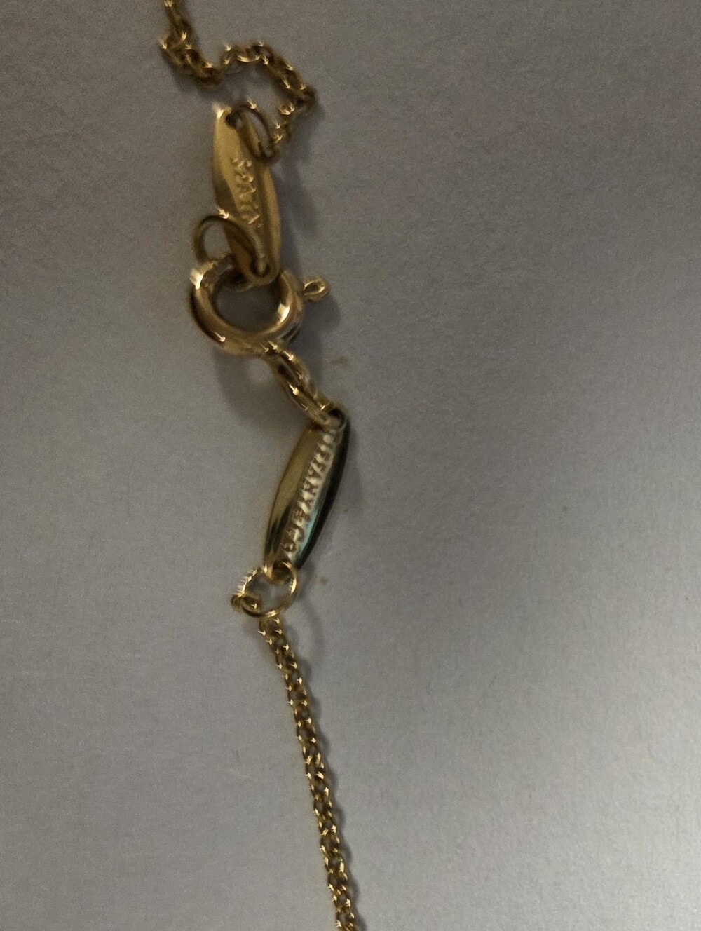 AUTHENTIC! Tiffany & Co. Elsa Peretti Cross Pendant Necklace 18K Yellow Gold,16” - Picture 7 of 8